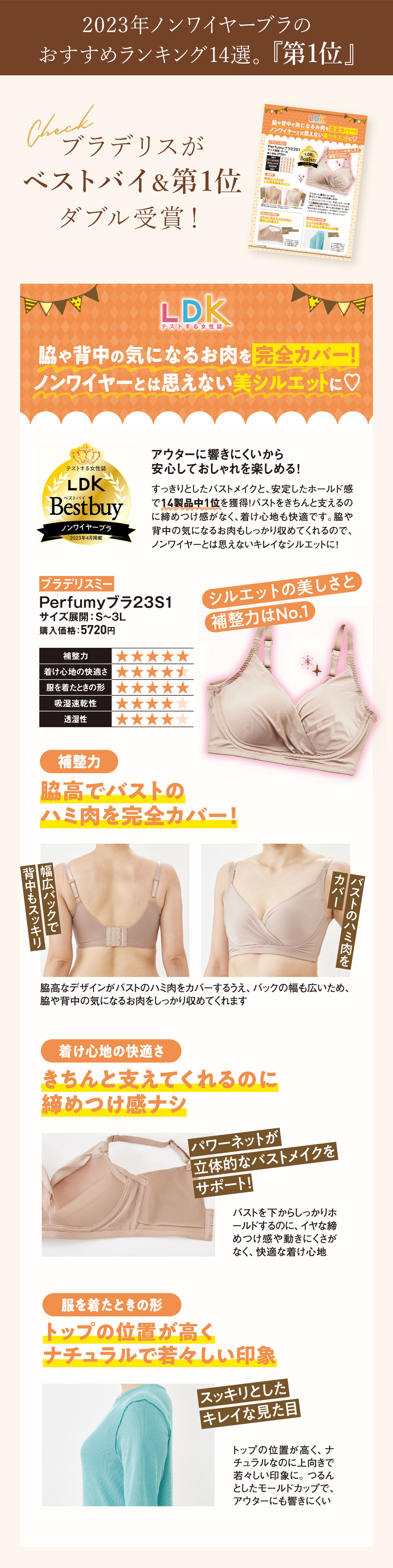 2023年ノンワイヤーブラのおすすめランキング14選。「第1位」ブラデリスがベストバイを受賞しました！