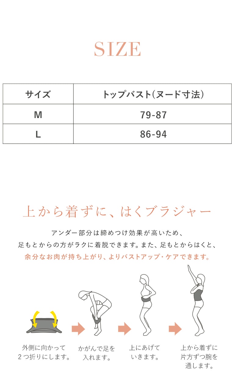 おすすめサイズ表&着け方