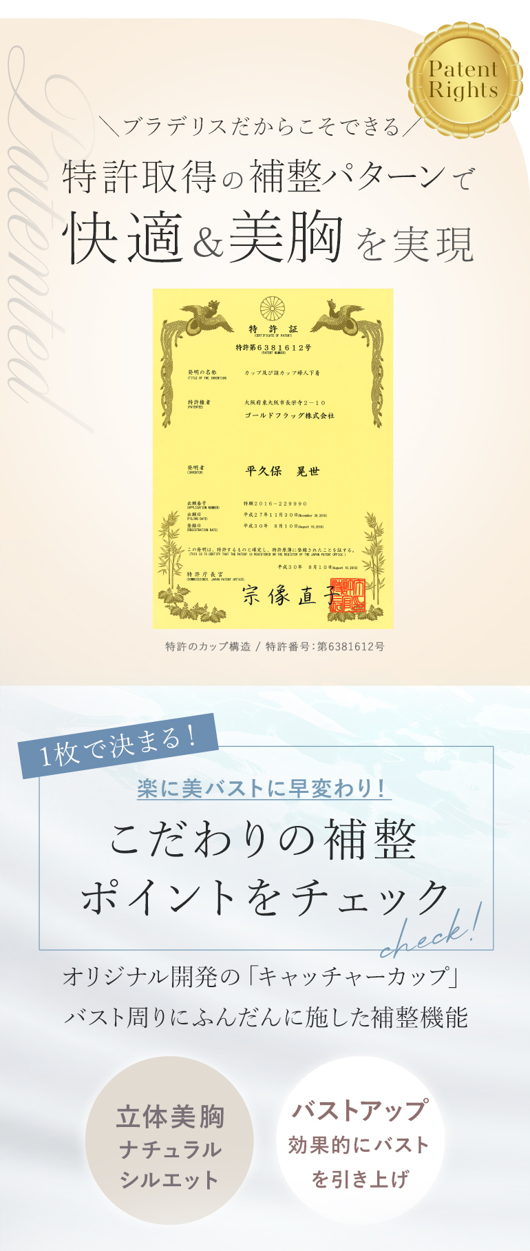 特許取得の補整パターン・こだわりの補整ポイント