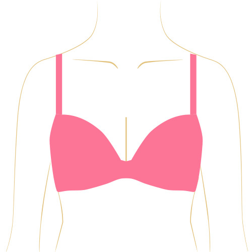 バストの中央に線