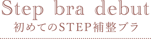 初めてのステップ補整ブラ