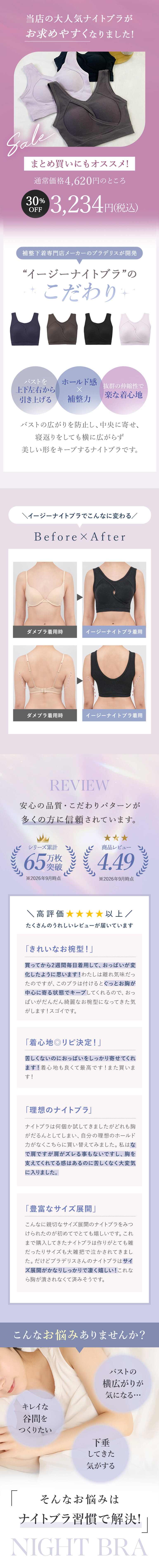 イージーナイトブラのこだわり