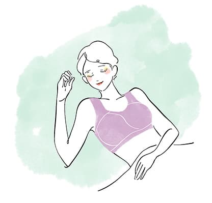 就寝中のバストイラスト①