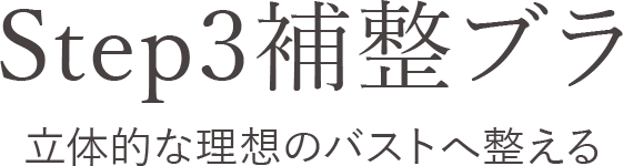 立体的な理想のバストへ整える