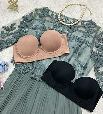 ブラデリス モールドカップストラップレスブラ