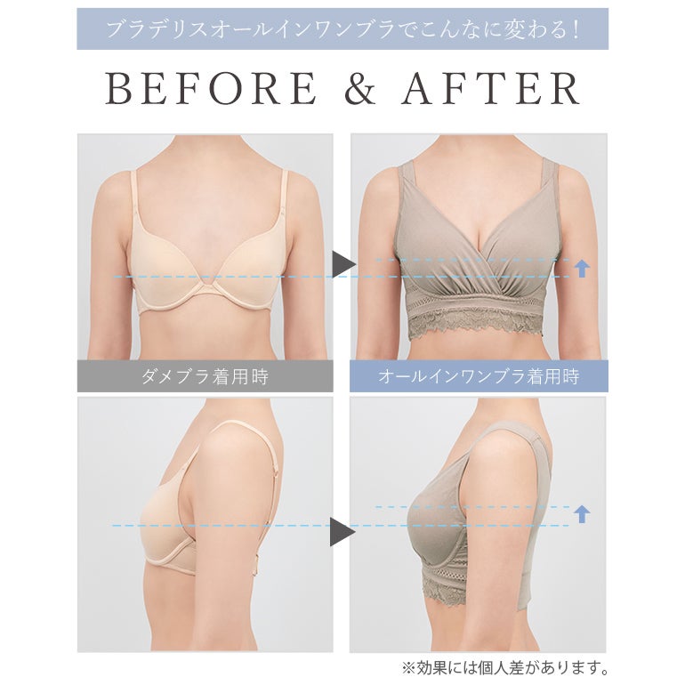 ブラデリスオールインワンブラ｜補整ノンワイヤーブラジャー
