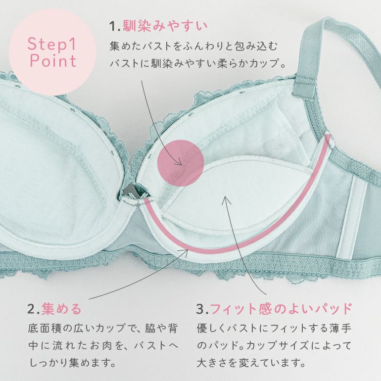 オンラインストア限定】ブラデリス ウェンディステップ1ブラ23S4