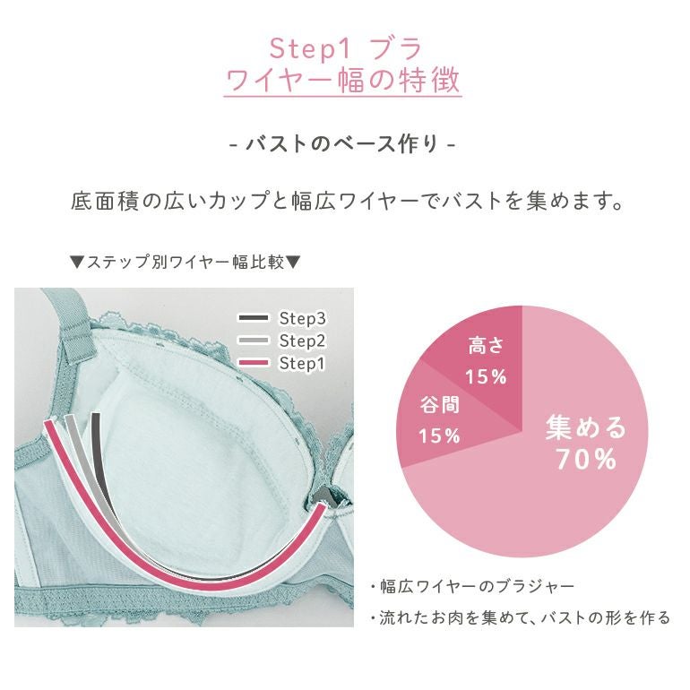 naopenブラデリスセット70E&amp;70F オンラインストア限定】ブラデリス ウェンディステップ1ブラ23S4