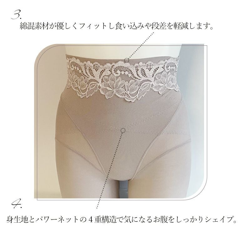 ブラデリス 綿混ハイブリッドシェイプアップガードル（綿混