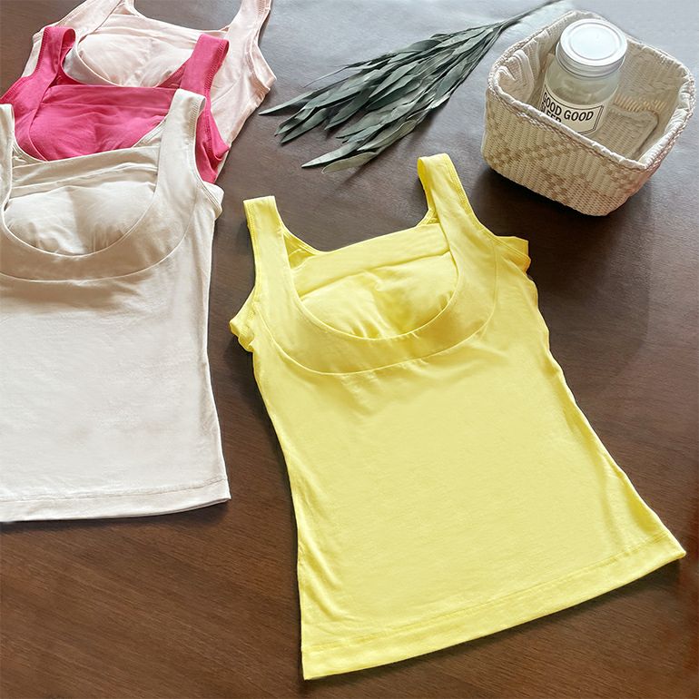 ブラデリス 綿混楽々スタイリッシュバストキープブラキャミ(綿混楽々