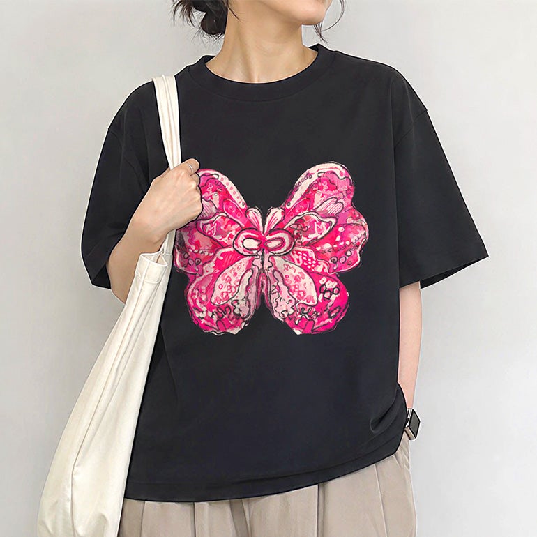 ブラデリス バタフライプリントTシャツ